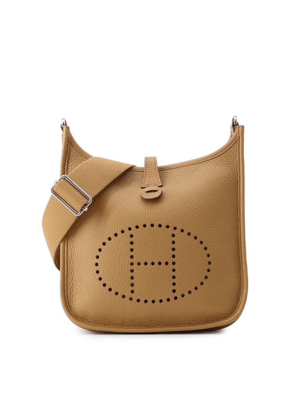 Hermes Shoulder Bag Evelyne 3 23 Biscuit Silver Taurillon Clemence
